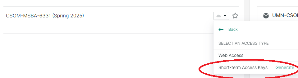 Get or generate keys