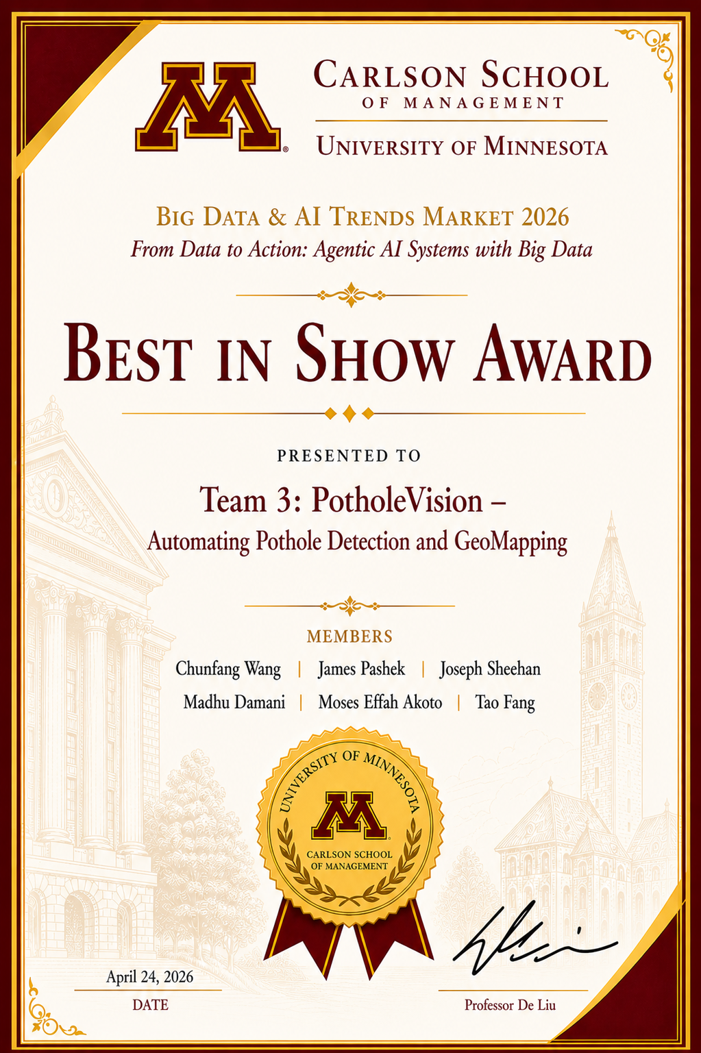 Team 3 — PotholeVision – Automating Pothole Detection and GeoMapping